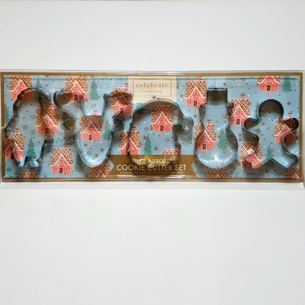 Cookie Cutters Approx 5' Christmas Holiday Themed 5 Pcs #2